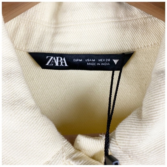NWT Bloggers Favorite‎ Zara Overshirt Jacket w/ Embroidered Patches Size Medium - Picture 10 of 16